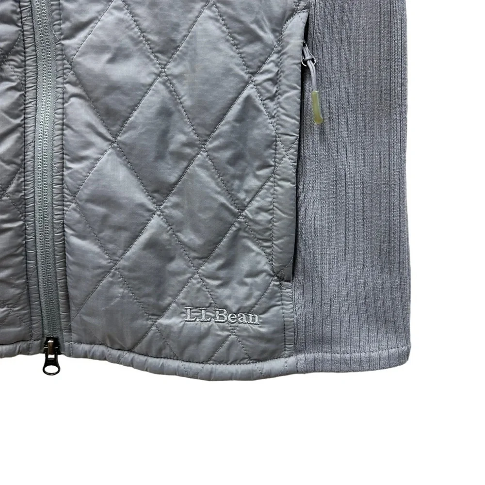 L.L. Bean Women's Fleece-Lined Fitness Vest, Silver Gray, XS